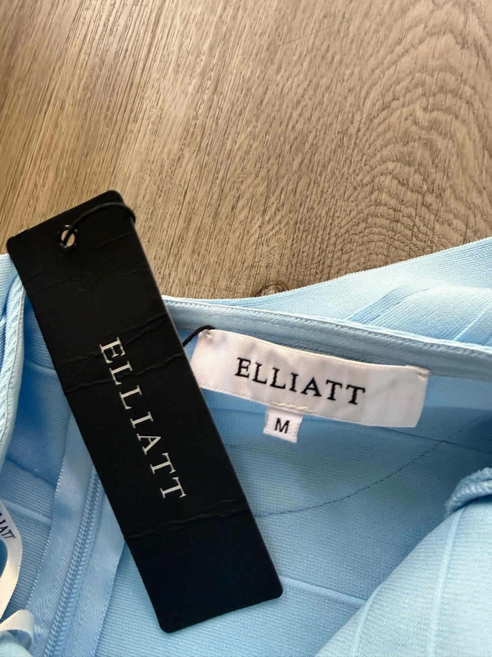 elliatt fiona blue fitted bodycon bandage knit maxi gown dress size medium NEW - Picture 12 of 17